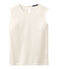 Top femme sans manches en lin blanc LAIT