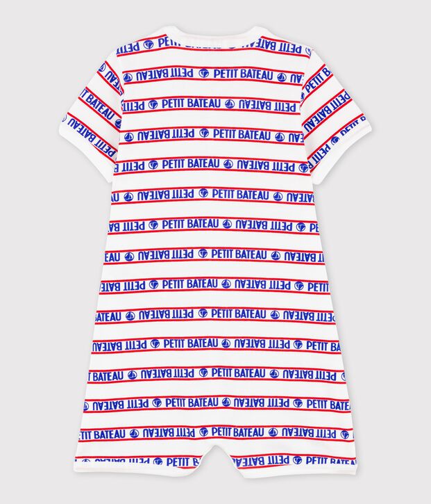 Combicourt Petit Bateau b&eacute;b&eacute; en coton blanc/rouge/multicouleur