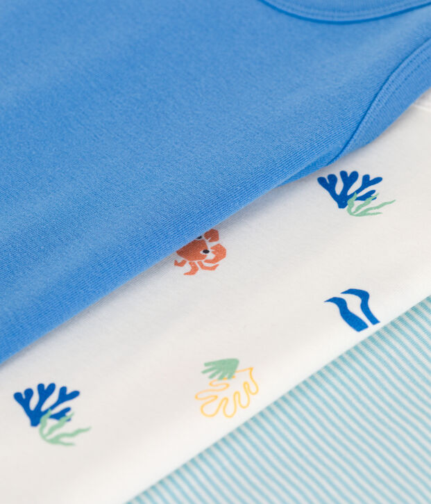 Lot de 3 d&eacute;bardeurs enfant en coton imprim&eacute; multicouleur