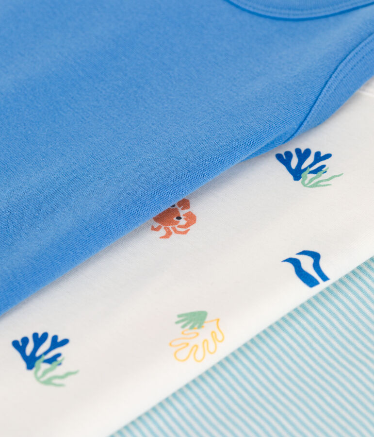 Lot de 3 d&eacute;bardeurs enfant en coton imprim&eacute; variante 1