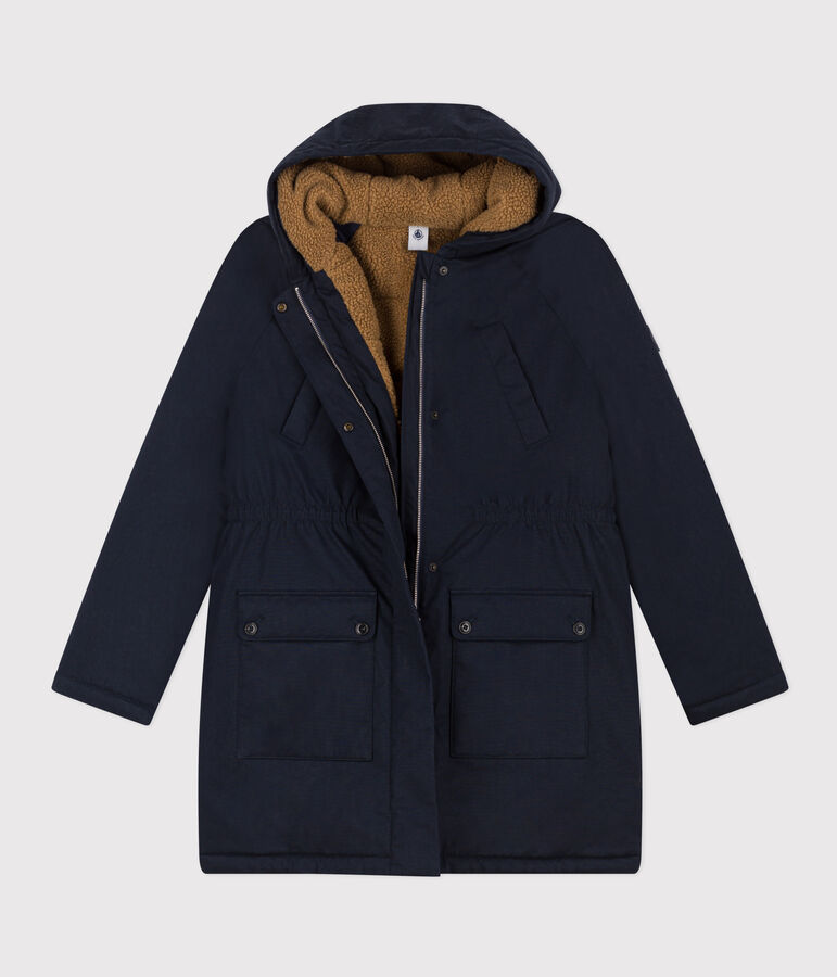 Parka doubl&eacute;e sherpa Femme bleu SMOKING