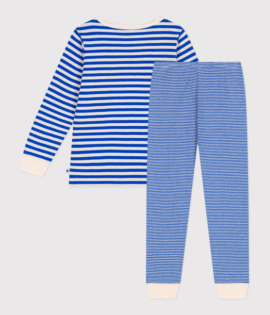 Pyjama enfant en tubique à rayures PERSE/ AVALANCHE