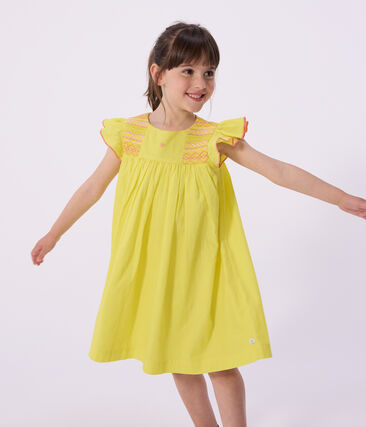 Robe enfant manches courtes en coton
