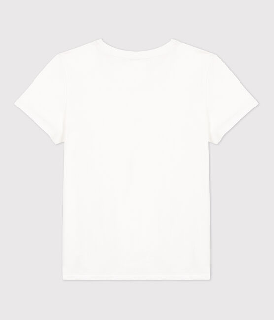 Tee-shirt LE DROIT col rond en coton Femme blanc ECUME