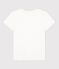 Tee-shirt LE DROIT col rond en coton Femme blanc ECUME