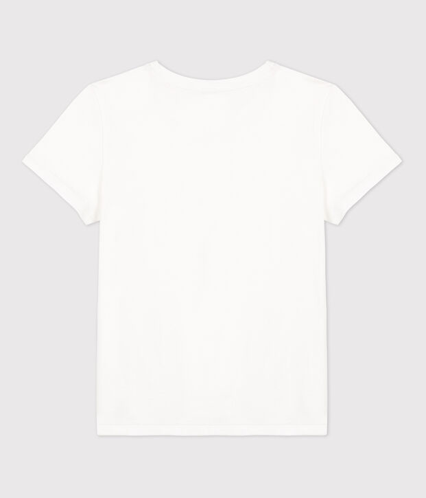 Tee-shirt LE DROIT col rond en coton Femme blanc