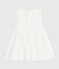 Robe blanche b&eacute;b&eacute; en coton broderie anglaise sans manches blanc