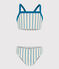 Maillot de bain 2 pièces rayé enfant fille MIMI/ AVALANCHE