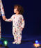 Pyjama en molleton gratté imprimé boules de Noël bébé blanc MARSHMALLOW/blanc MULTICO