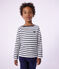 Marinière en coton enfant fille / garçon blanc MARSHMALLOW/bleu SMOKING