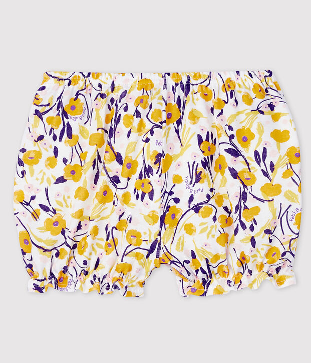 Culotte bloomer b&eacute;b&eacute; fille blanc/multicouleur