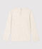 Tee-shirt manches longues en coton enfant fille beige MONTELIMAR CHINE