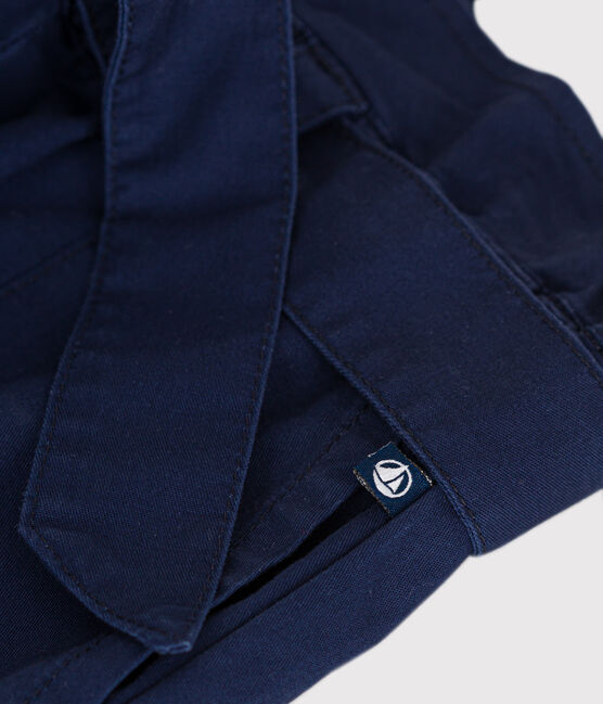 Short en toile de coton enfant fille bleu MEDIEVAL