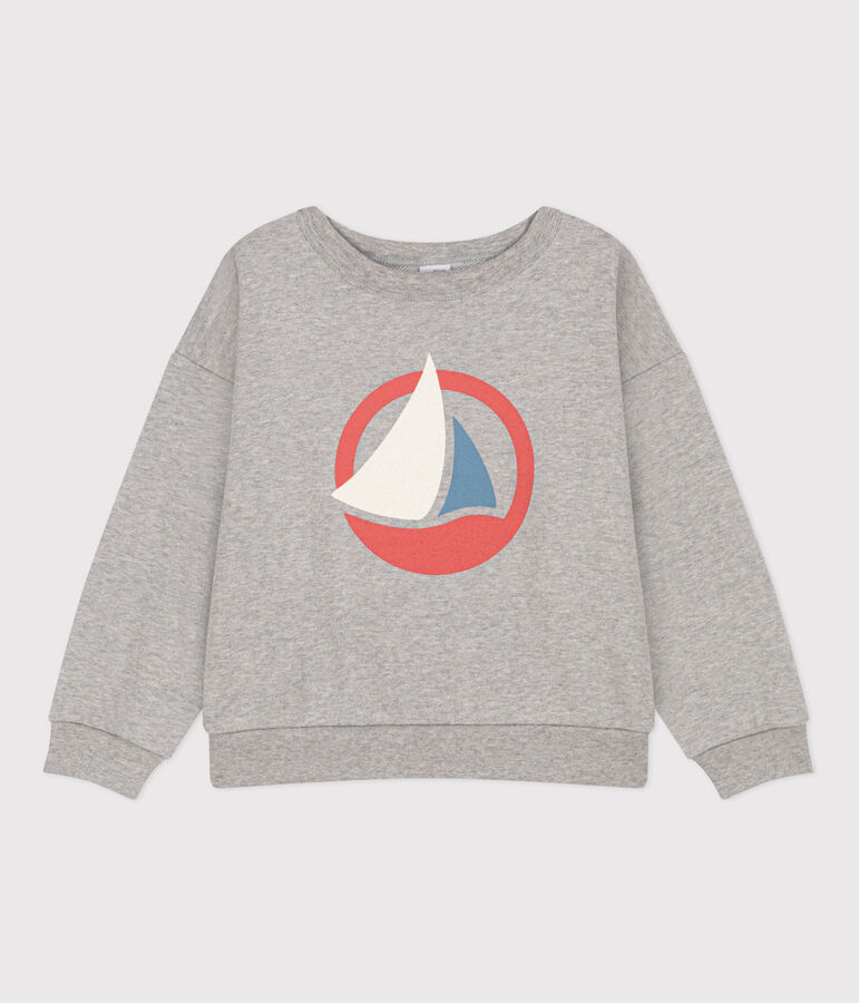 Sweatshirt en molleton enfant gar&ccedil;on gris