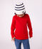 Bonnet enfant rayé en tricot doublé en polaire bleu MARSHMALLOW/ SOIR