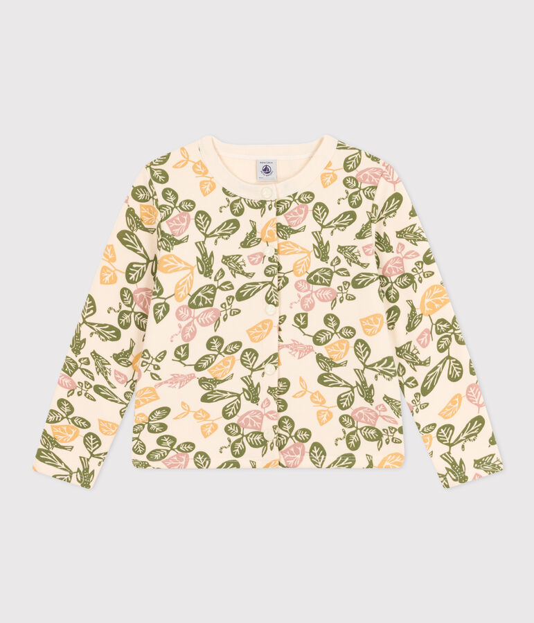 Cardigan en coton enfant fille blanc AVALANCHE/ MULTICO