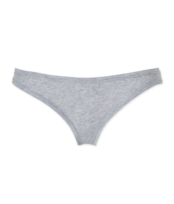 Culotte femme en coton gris FUMEE CHINE