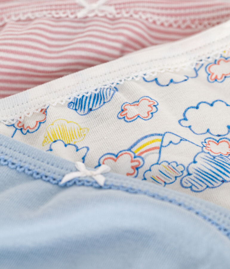 Lot de 3 culottes arc-en-ciel en coton enfant variante 1