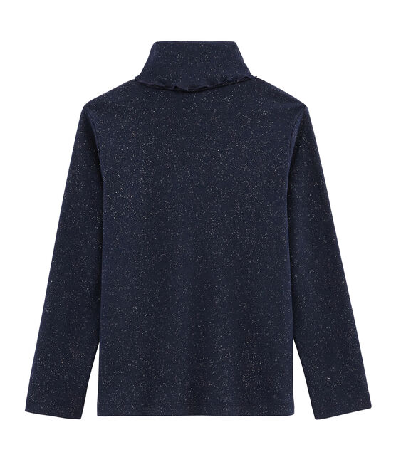 Sous pull enfant fille bleu SMOKING/jaune OR