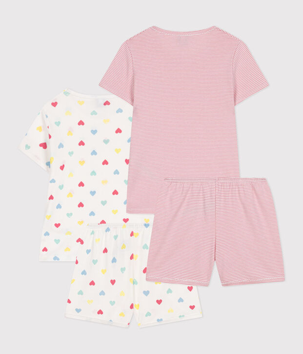 Lot de 2 pyjamas shorts enfant en coton multicouleur
