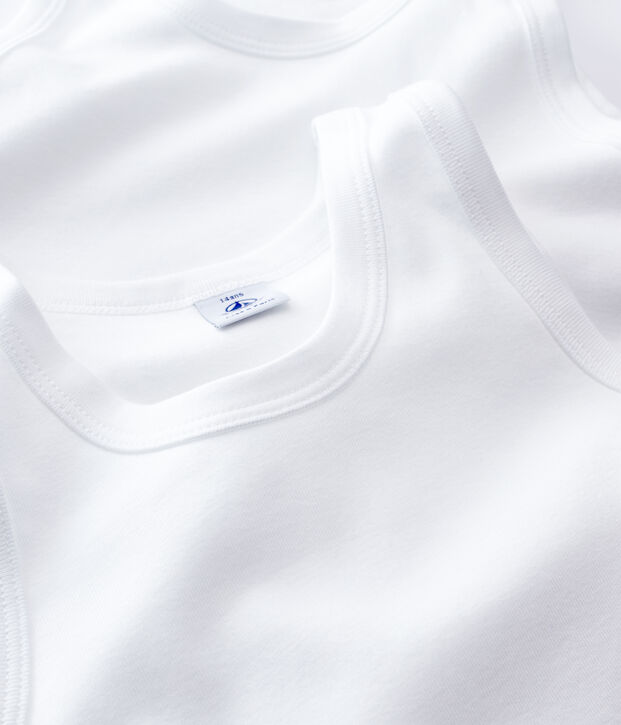 Lot de 2 d&eacute;bardeurs blancs gar&ccedil;on multicouleur