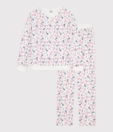 Pyjama femme en coton imprimé Paris