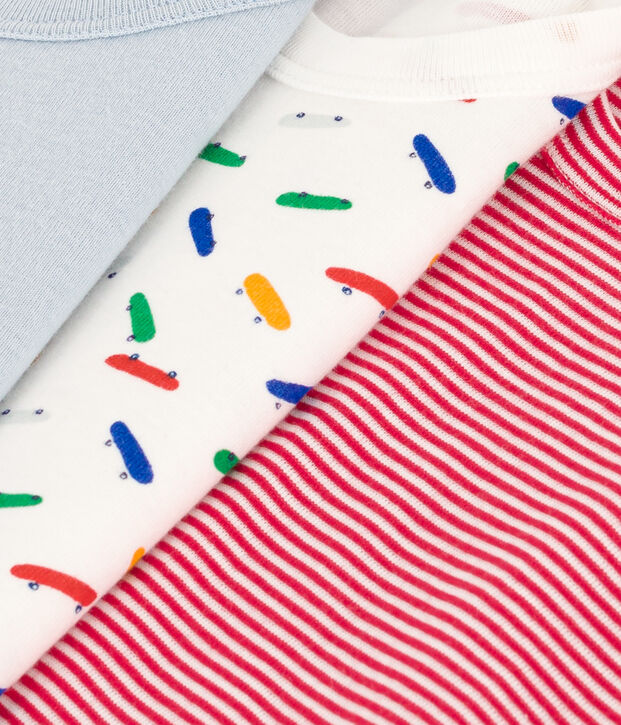 Lot de 3 d&eacute;bardeurs skateboard en coton enfant multicouleur