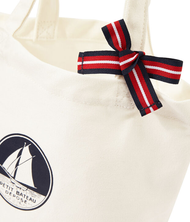 Sac fille en toile blanc