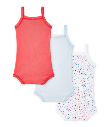 Lot De 3 Bodies Bebe Fille A Bretelles Special Lot 00 Petit Bateau