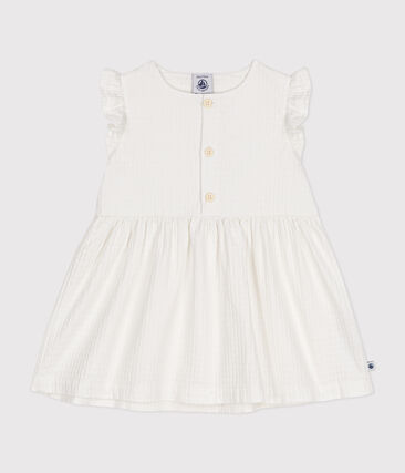 Robe sans manche en coton façonné bébé