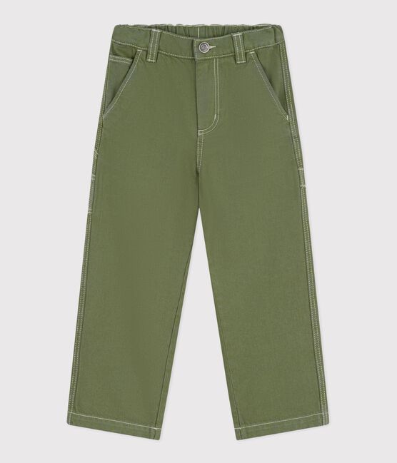 Pantalon carpenter enfant en coton vert OLIVINE