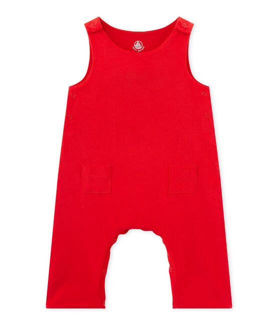 Salopette bébé garçon en velours rouge FROUFROU