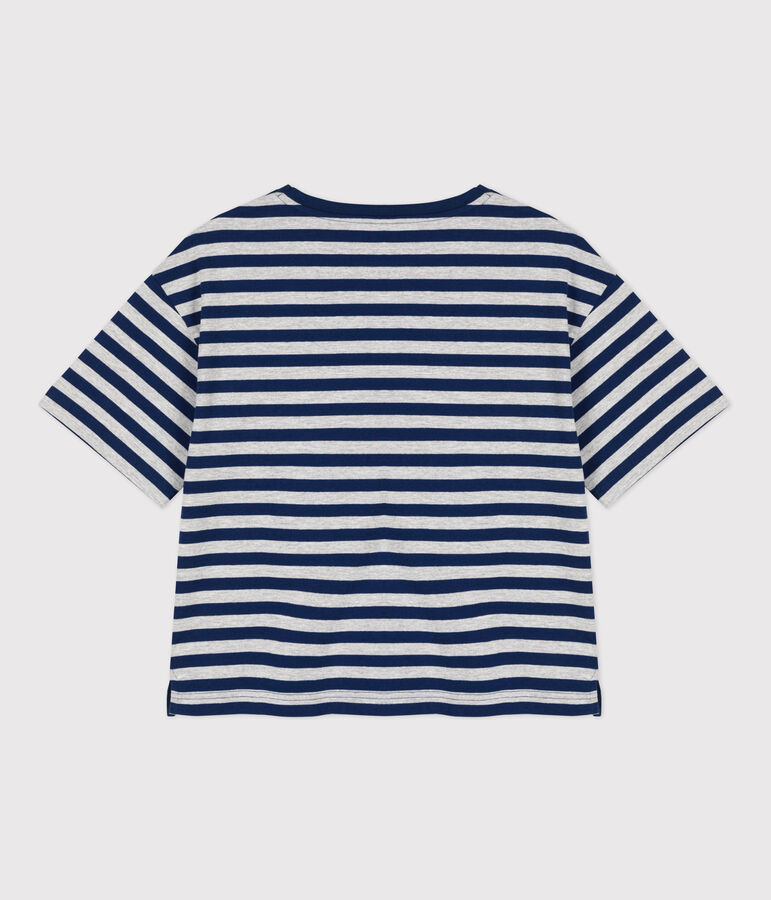 T-shirt LE BOXY en coton Femme bleu MEDIEVAL/ FUMEE