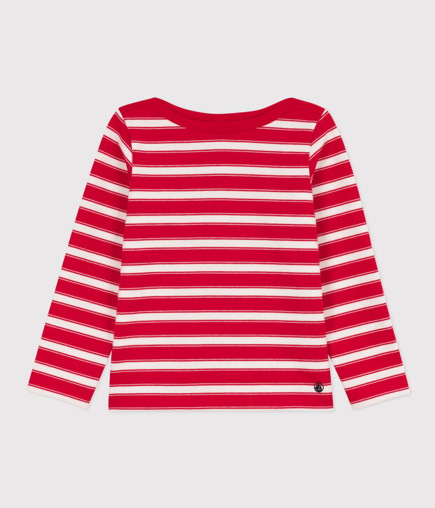 Marini&egrave;re en coton &eacute;pais enfant fille / gar&ccedil;on rouge/blanc