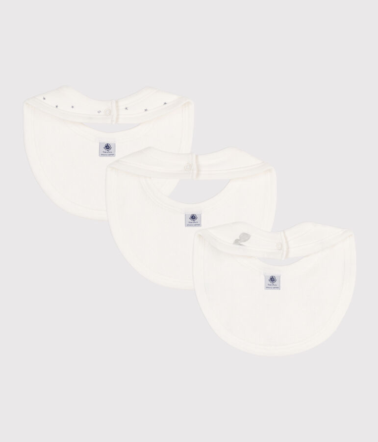 Lot de 3 bavoirs lapins en coton multicouleur