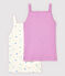 Lot de 2 chemises à bretelles petite fille en coton et lin variante 1