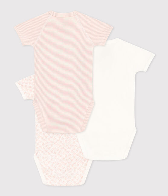 Lot de 3 bodies croisés manches courts en coton bébé variante 2