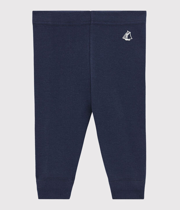 Legging b&eacute;b&eacute; fille uni bleu marine