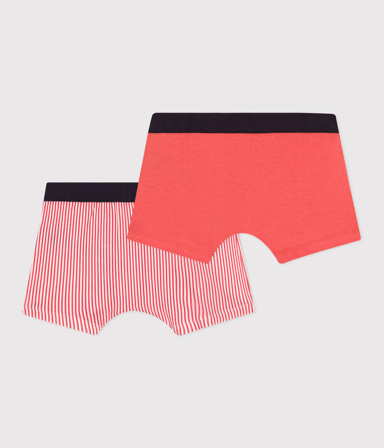 Lot de 2 boxers enfant en coton imprim&eacute; multicouleur