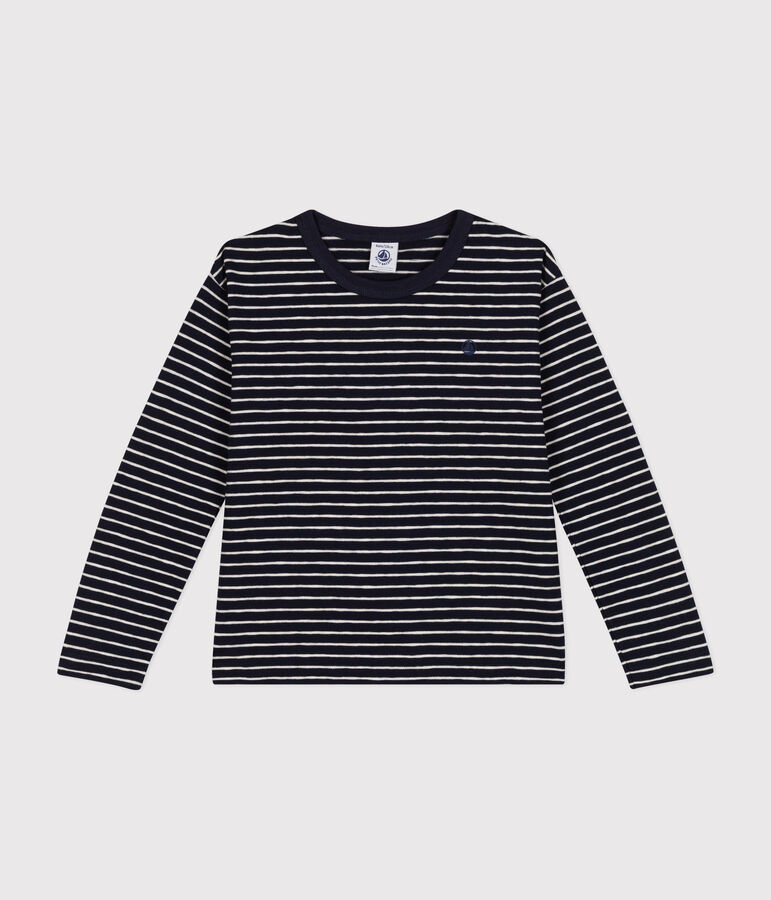 Tee-shirt manches longues en jersey flamm&eacute; enfant gar&ccedil;on SMOKING/ MONTELIMAR