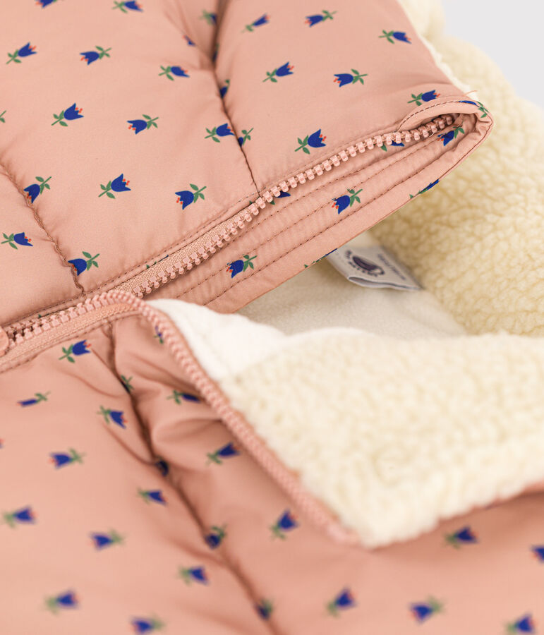 Doudoune avec capuche r&eacute;tractable enfant fille VINTAGE/ MULTICO