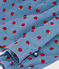 Blouse enfant en velours manches longues imprimée bleu ADRIATIC/ MULTICO