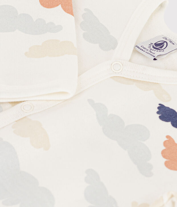 Dors-bien imprim&eacute; en molleton blanc/multicouleur