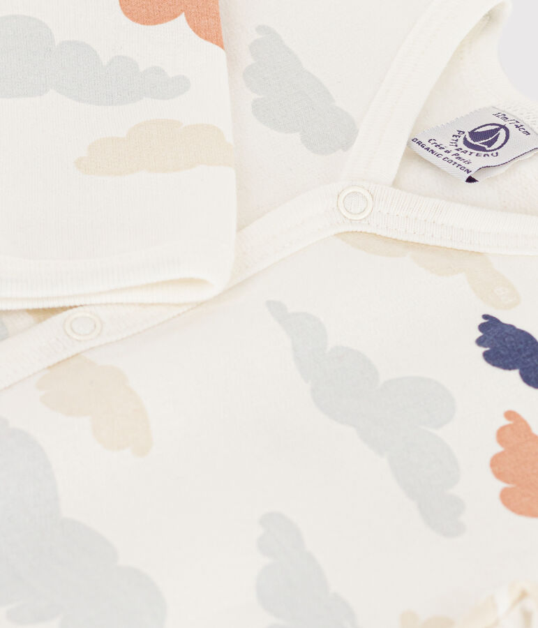 Dors-bien imprim&eacute; en molleton blanc MARSHMALLOW/blanc MULTICO