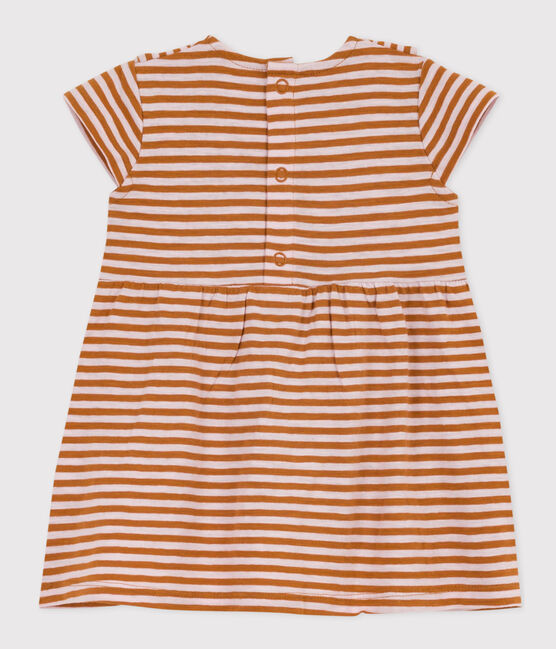 Robe manches courtes bébé en jersey flammé rayé TOAST/ DOLL
