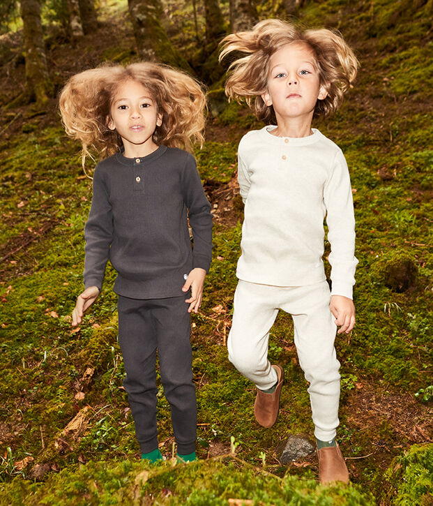 Pyjama en coton enfant beige