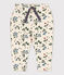 Pantalon bébé imprimé en molleton blanc AVALANCHE/ MULTICO