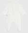 Pyjama bébé en coton à col imprimé cœurs blanc MARSHMALLOW/blanc MULTICO