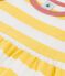 Robe sans manches rayée en jersey bébé jaune ORGE/blanc MARSHMALLOW