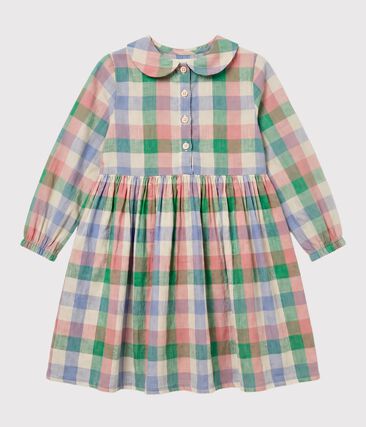 Robe manches longues en gaze de coton enfant fille